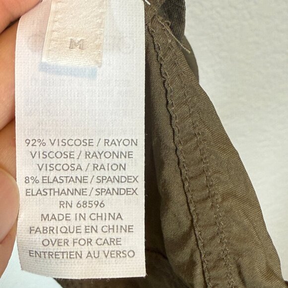 Donna Karan Oversized Tunic Blouse Top Popover Khaki Minimalist Capsule Medium - Picture 9 of 10